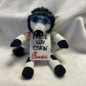 Chick-fil-A Peece Luv Chikin Hippie Tie Dye Shirt Blue Sunglasses Plush Cow 2009